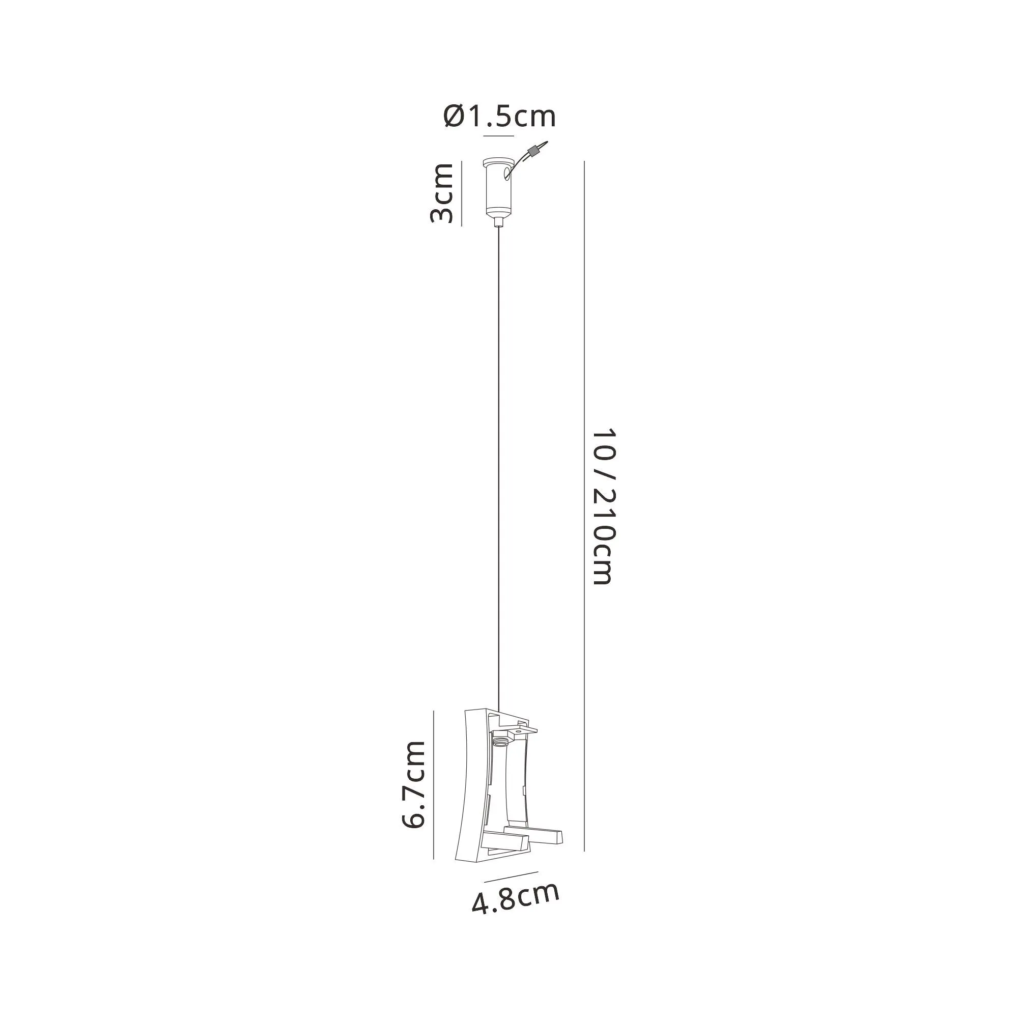 Hanok Non-Electric Middle Connection With FIxing Wire M7552  Mantra Fusion Hanok White Linkable